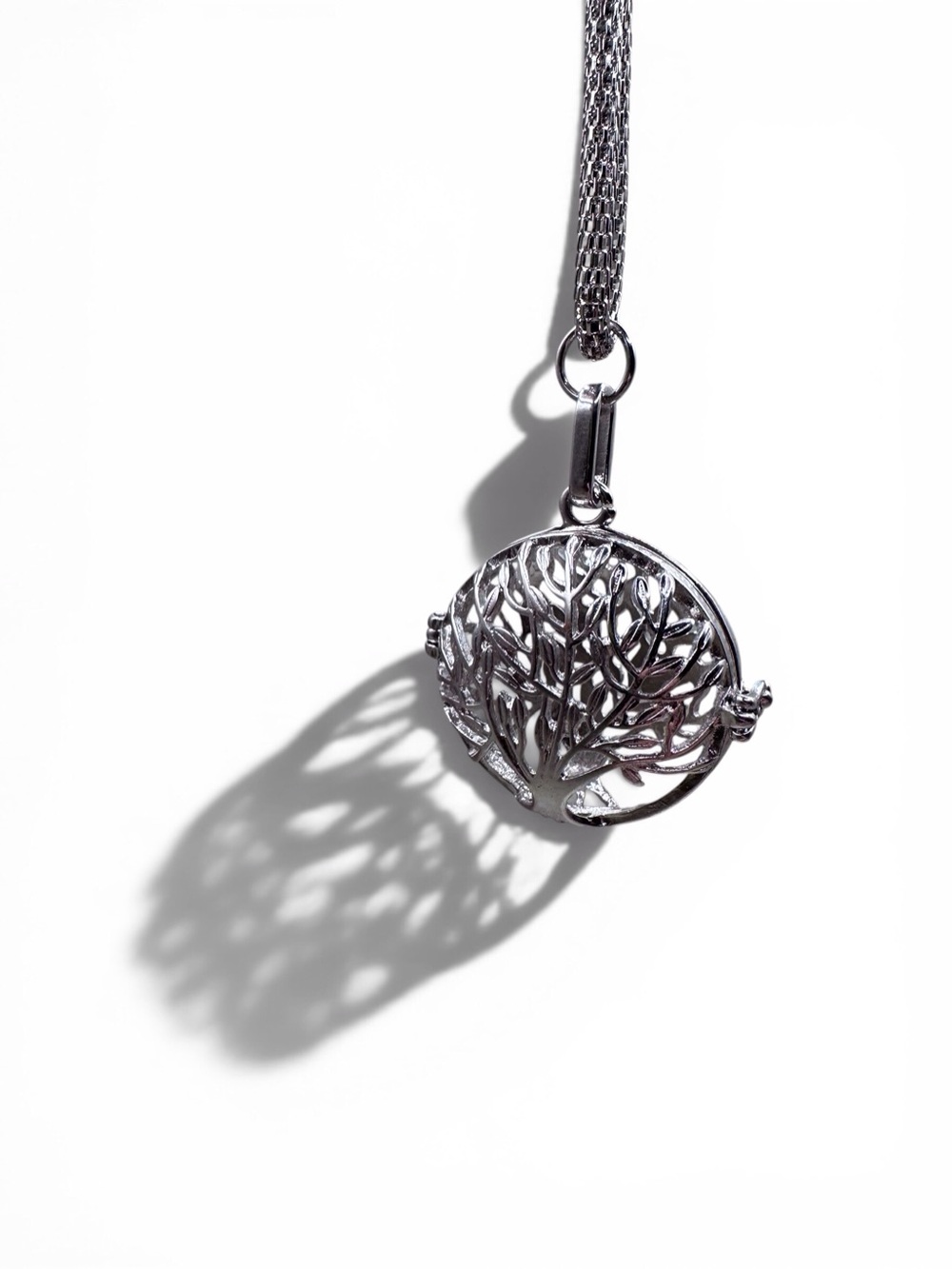 Silver Tree of Life Locket Necklace - Women Jewelry - Picture 6 of 9